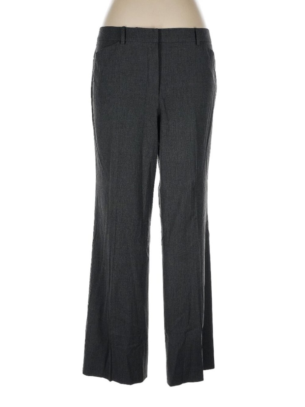Doncaster Collection Women's Wide-Leg Dress Trousers In Charcoal Gray - Size 12